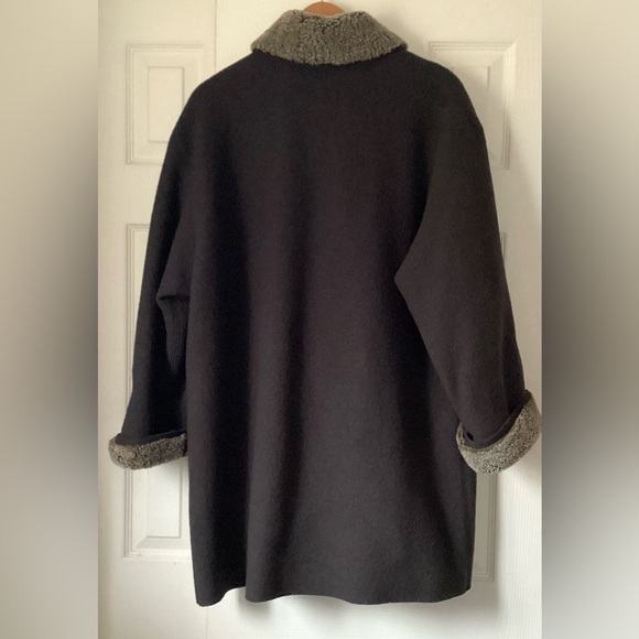 Hilary Radley Wool Coat Brown Size Large - Picture 3 of 10